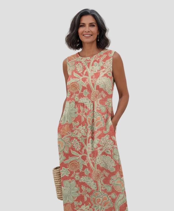 Υβόννη | Midi Φόρεμα με Λουλούδια