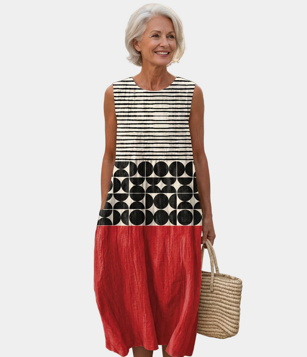 Ζωή | Χρωματιστό Midi Φόρεμα