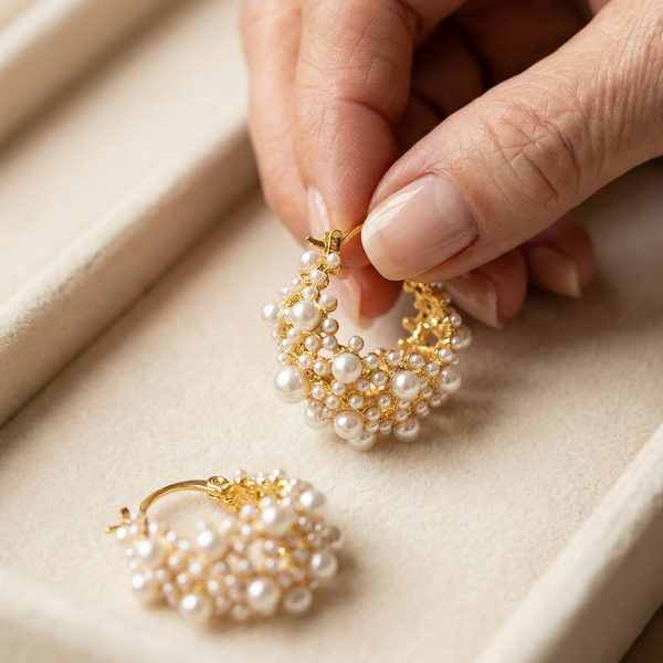 Chrysa - Σκουλαρίκια με μαργαριτάρια