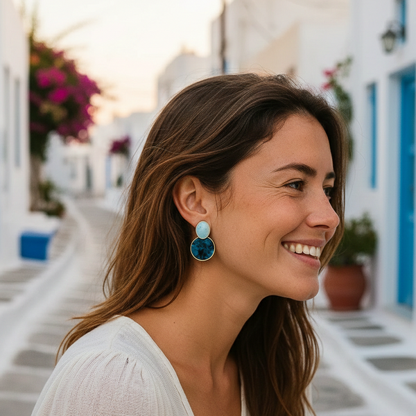 Eurydice - Σκουλαρίκια με θέμα τον ουρανό και τη θάλασσα